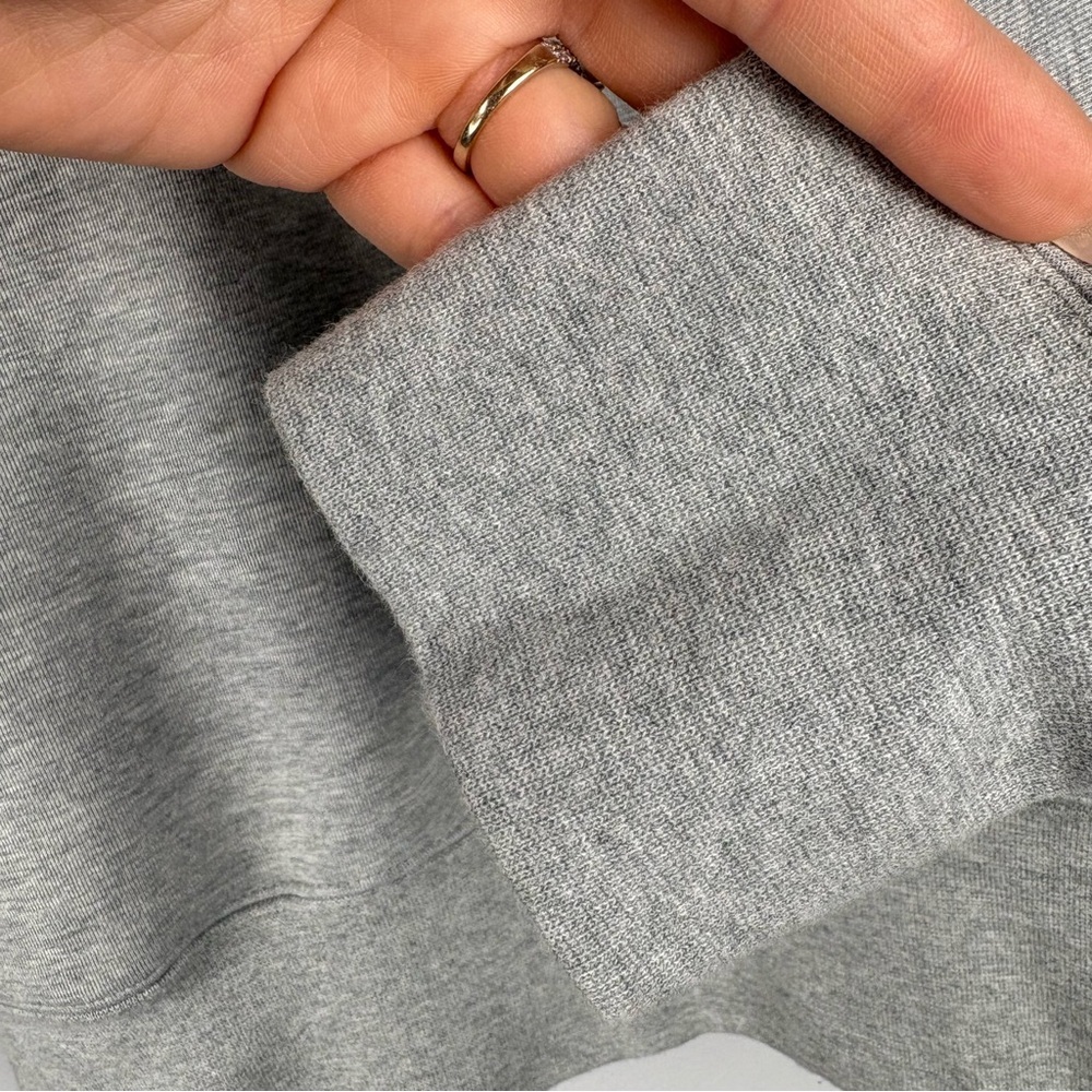 Nike Big Swoosh Gray Hoodie Men’s Medium Pullover Sweatshirt - Picture 7 of 9